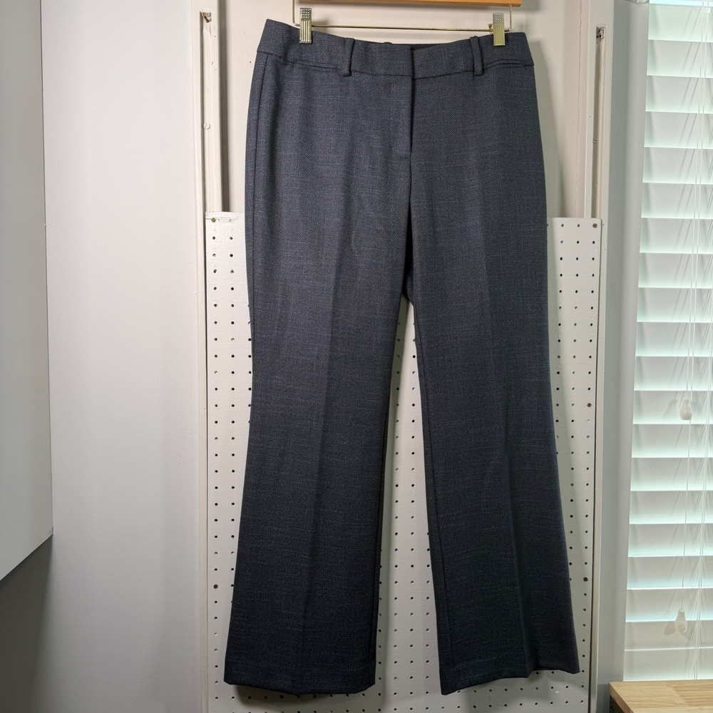 Ann Taylor LOFT Julie Trouser Pants 6P Petite Gray Textured Dress Pants career